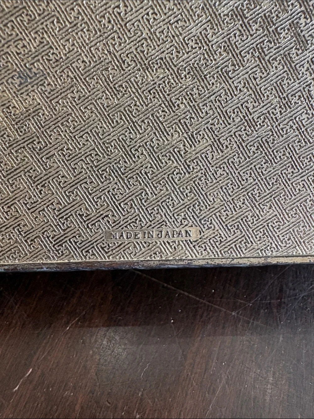 Ornate Embossed Metal Trinket Box in Aged Silver Tone